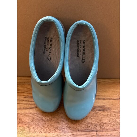 Merrell Womens Slip-On Clogs Size M Blue Rubber Sole Shoes 8.5 - Picture 2 of 8